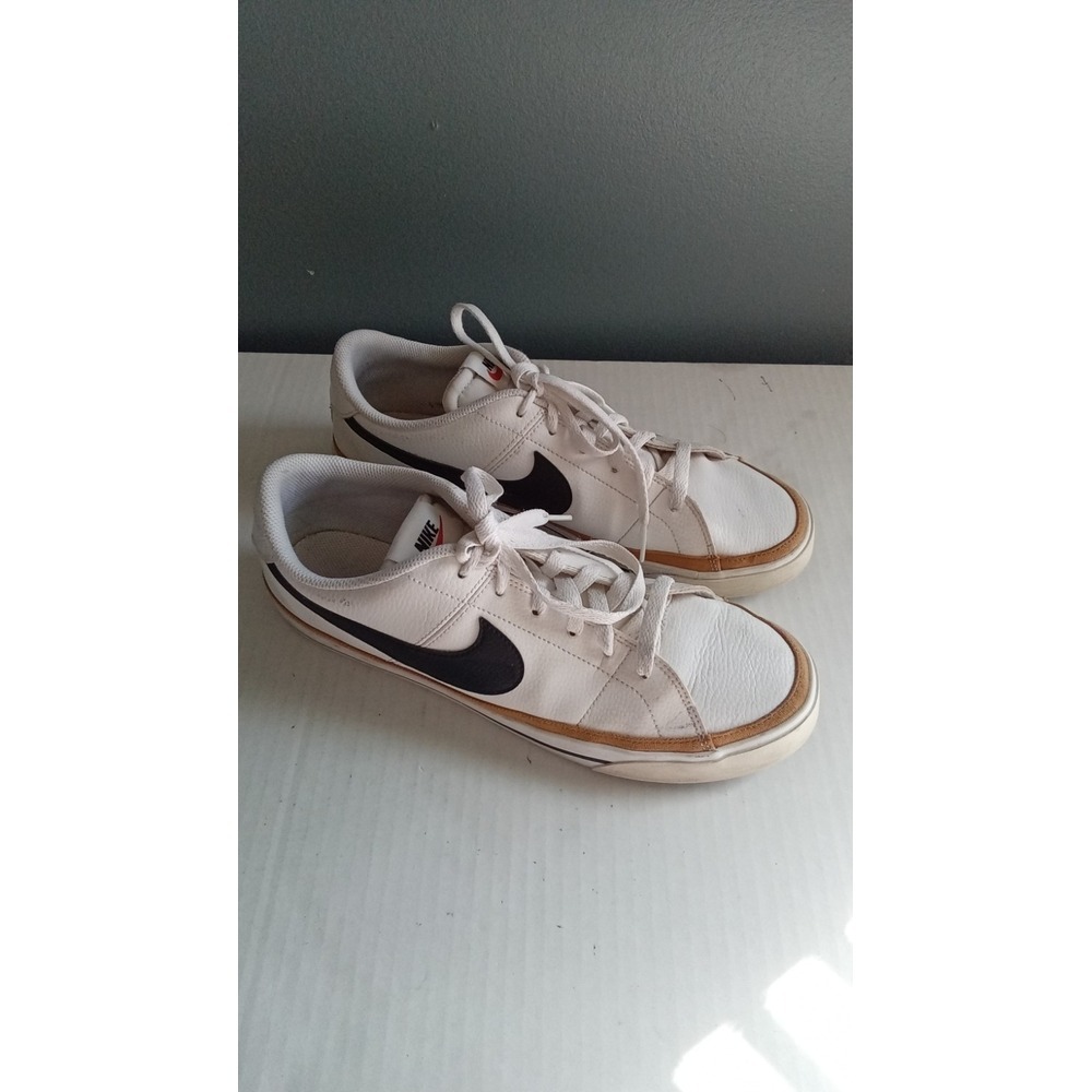 Nike Court Vintage Premium Sneakers Leather Casual Shoes White Black Size - Picture 2 of 7